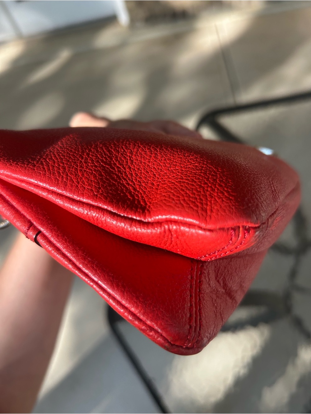 Kate Spade Bow Terrace Celina Red Pebbled Leather Crossbody Bag - Picture 6 of 10